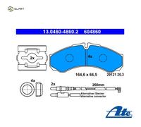 BRAKE PAD SET DISC BRAKE 13.0460-4860.2 FOR RENAULT TRUCKS MASCOTT/Van 2.8L