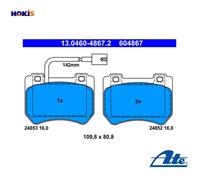BRAKE PAD SET DISC BRAKE 13.0460-4867.2 FOR ALFA ROMEO 844A2.000 2.0L 4cyl 159