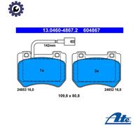 BRAKE PAD SET DISC BRAKE 13.0460-4867.2 FOR ALFA ROMEO 844A2.000 2.0L 4cyl 159