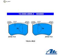 Fits ATE 13.0460-4869.2 Brake Pad Set, disc brake OE REPLACEMENT