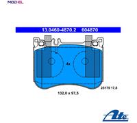 ATE 13.0460-4870.2 Brake pad set