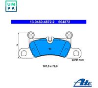 Brake pads 13.0460-4872.2 ATE for PORSCHE VW