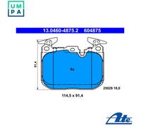 Brake pads 13.0460-4875.2 ATE for BMW 1 Sports Hatch 3 4 Coupe 3 Gran Turismo