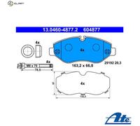 ATE Brake pad set excl. wear warning contact 13.0460-4877.2 Brake pads,Brake pad set, disc brake VW,MERCEDES-BENZ,CRAFTER 30-50 Kasten (2E_)