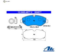 ATE Brake pad set excl. wear warning contact 13.0460-4877.2 Brake pads,Brake pad set, disc brake VW,MERCEDES-BENZ,CRAFTER 30-50 Kasten (2E_)