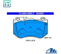 ATE Brake Pad Set 13.0460-4880.2 - Front Disc Brake - for Mercedes C-Class (W205) 1.6 2014-2021