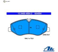 Brake pads 13.0460-4884.2 ATE for MERCEDES-BENZ V-CLASS VITO Van VITO Dualiner