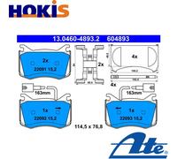 Brake pads 13.0460-4893.2 ATE for ALFA ROMEO GIULIA
