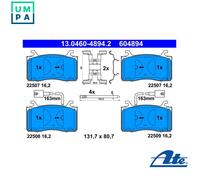 BRAKE PAD SET DISC BRAKE 13.0460-4894.2 FOR ALFA ROMEO STELVIO/GIULIA EC2 2.0L