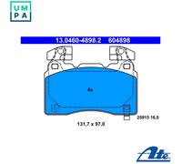 ATE 13.0460-4898.2 Brake pad set