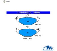 Brake pads 13.0460-4957.2 ATE for RENAULT 21 Saloon 21 21 Savanna LAGUNA I