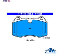 BRAKE PAD SET DISC BRAKE 13.0460-4965.2 FOR BMW M51D25 2.5L M52B28 2.8L M57D30