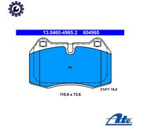 BRAKE PAD SET DISC BRAKE 13.0460-4965.2 FOR BMW M51D25 2.5L M52B28 2.8L M57D30