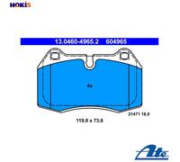 BRAKE PAD SET DISC BRAKE 13.0460-4965.2 FOR BMW M51D25 2.5L M52B28 2.8L M57D30