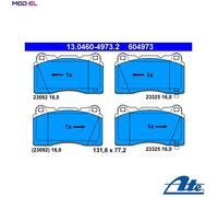 BRAKE PAD SET DISC BRAKE 13.0460-4973.2 FOR SUBARU IMPREZA/II/Hatchback/III 2.5L