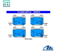 ATE Brake Pad Set 13.0460-4974.2 Disc Brake for 350Z Coupe (Z33) 3.5 2003-2006