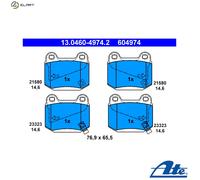 ATE Brake Pad Set 13.0460-4974.2 Disc Brake for 350Z Coupe (Z33) 3.5 2003-2006