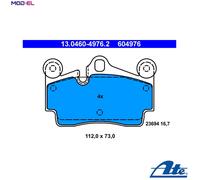 Brake pads 13.0460-4976.2 ATE for AUDI PORSCHE VW