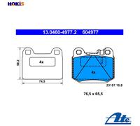 BRAKE PAD SET DISC BRAKE 13.0460-4977.2 FOR MERCEDES-BENZ OM 612.963 2.7L 5cyl