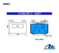 Brake pads 13.0460-4977.2 ATE for MERCEDES-BENZ M-CLASS