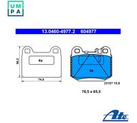 ATE 13.0460-4977.2 Brake pad set