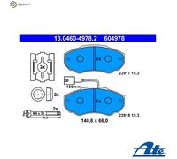 Brake pads 13.0460-4978.2 ATE for PEUGEOT FIAT CITROËN