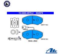 Brake pads 13.0460-4978.2 ATE for PEUGEOT FIAT CITROËN