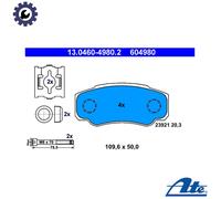ATE 13.0460-4980.2 Brake pad set