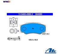 ATE 13.0460-4980.2 Brake pad set