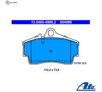 ATE Brake Pads 13.0460-4988.2 - Rear Axle - Fits Porsche Boxster/Spyder/911/Targa
