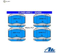Brake pads 13.0460-4990.2 ATE for MERCEDES-BENZ C-CLASS T-Model S-CLASS E-CLASS