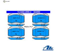 Brake pads 13.0460-4990.2 ATE for MERCEDES-BENZ C-CLASS T-Model S-CLASS E-CLASS