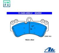 ATE 13.0460-4992.2 Brake pad set