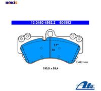ATE 13.0460-4992.2 Brake pad set