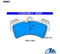 FRONT BRAKE PADS SET 13.0460-4993.2 ATE I