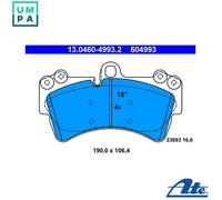 FRONT BRAKE PADS SET 13.0460-4993.2 ATE I