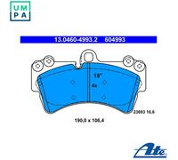 FRONT BRAKE PADS SET 13.0460-4993.2 ATE I