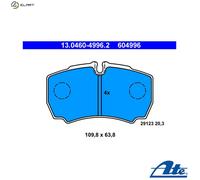 ATE Brake Pad Set 13.0460-4996.2 (604996) Rear Disc Brake - IVECO DAILY III/IV/V