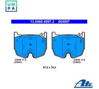 ATE 13.0460-4997.2 Brake pad set