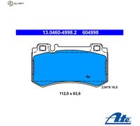 ATE 13.0460-4998.2 Brake pad set