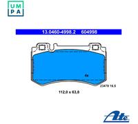ATE 13.0460-4998.2 Brake pad set