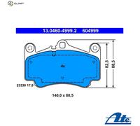 ATE Brake Pad Set 13.0460-4999.2 – Disc Brake for Porsche 911 Convertible