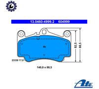 ATE Brake Pad Set 13.0460-4999.2 – Disc Brake for Porsche 911 Convertible