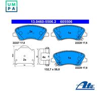 ATE Front Brake Pad Set 13.0460-5506.2 - L&R for KIA Rio IV, Stonic, Rio IV Saloon