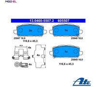 ATE 13.0460-5507.2 Brake pad set