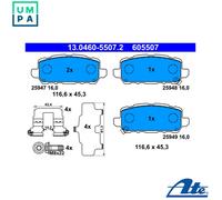 ATE 13.0460-5507.2 Brake pad set