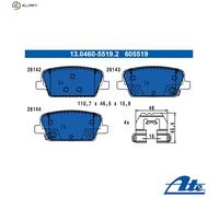ATE 13.0460-5519.2 Brake pad set