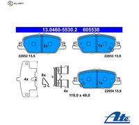 ATE 13.0460-5530.2 Brake pad set