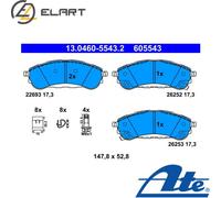 Fits ATE 13.0460-5543.2 Brake Pad Set, disc brake DE stock