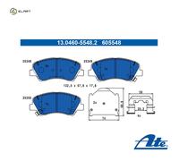 ATE Brake pad set HYUNDAI,KIA 13.0460-5548.2 581011RA05,581014LA00,58101C8A00 58101C8A10,58101C8A50,58101C8A60,58101H5A25,58101Q0A00,581011RA05